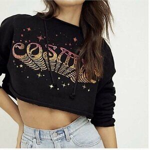 Cosmic Black Cropped Sweatshirt